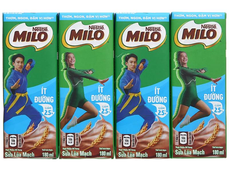 Sữa Milo có đường 180ml