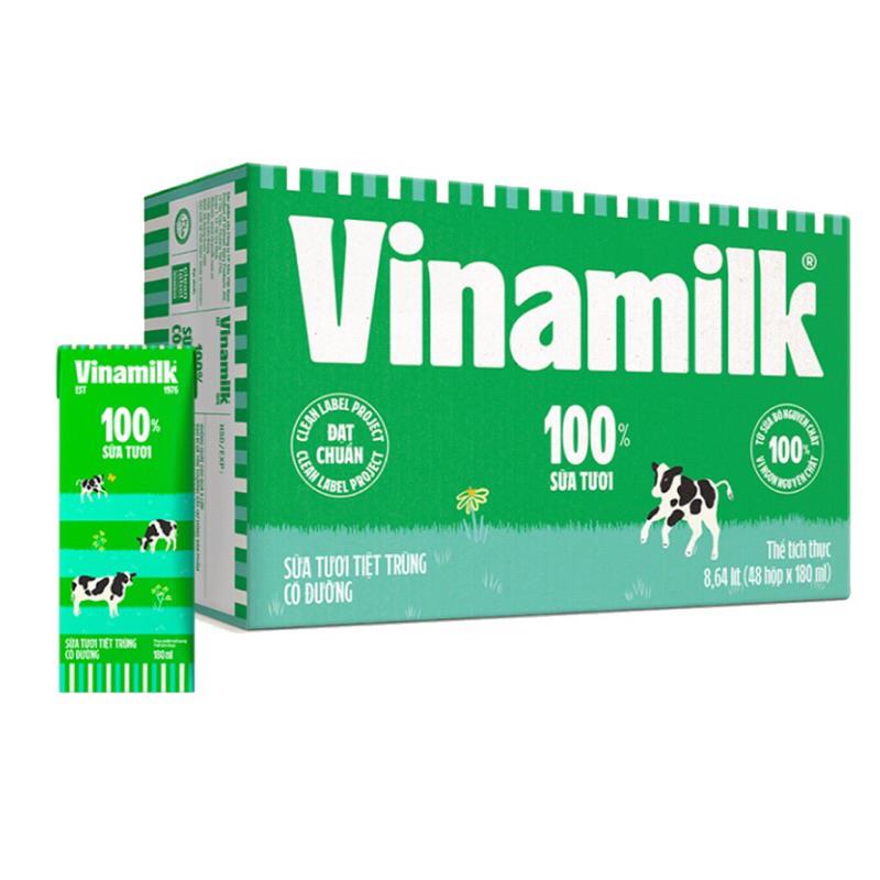 Sữa VInamilk có đường 180ml thùng