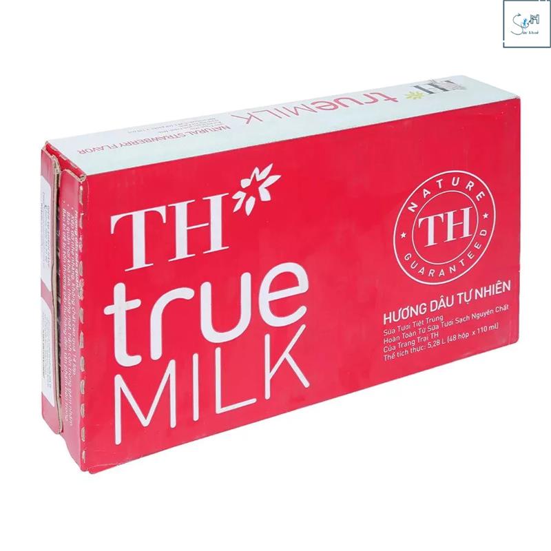 Sữa TH true milk  hương  dâu 180ml  thùng